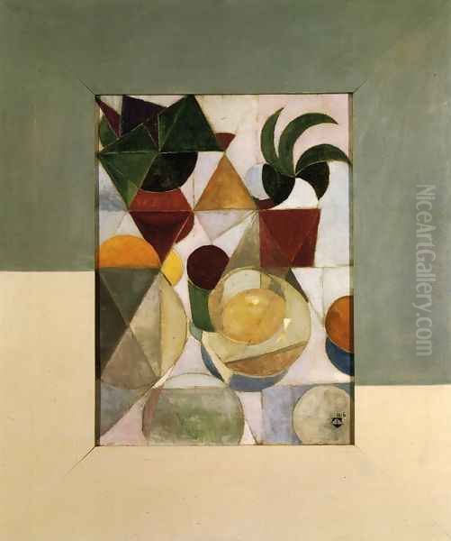 Still Life with Apples Oil Painting by Theo van Doesburg