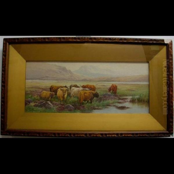 Highland Cattle Oil Painting by Thomas, Tom Rowden