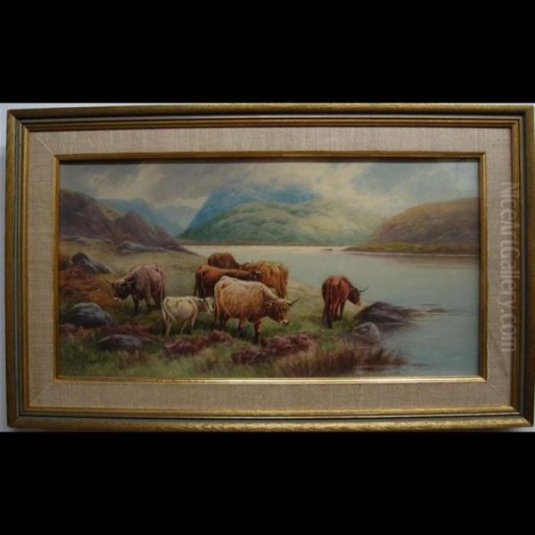 Highland Cattle Oil Painting by Thomas, Tom Rowden