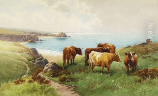 Cattle Oil Painting by Thomas, Tom Rowden