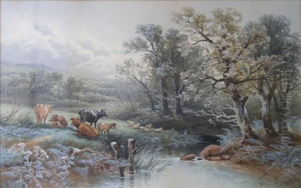 A Stream Atwoodbury, Devon Oil Painting by Thomas, Tom Rowden