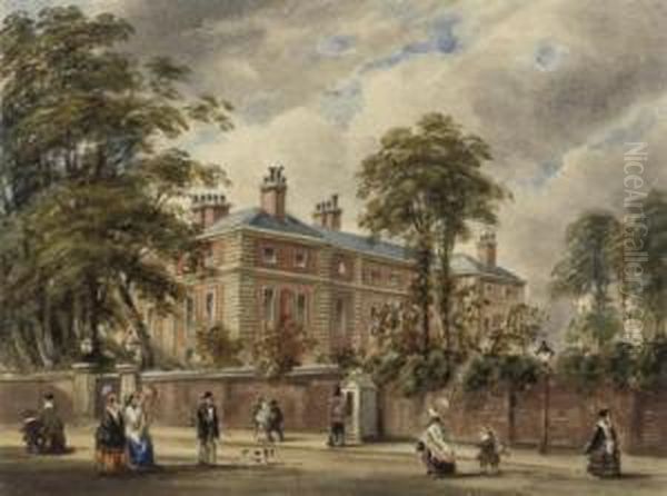 Marlborough House, St. James's, London Oil Painting by George James Rowe