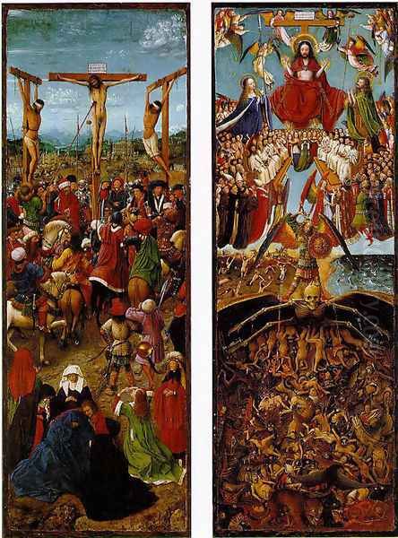 The Crucifixion, The Last Judgment Oil Painting by Jan Van Eyck