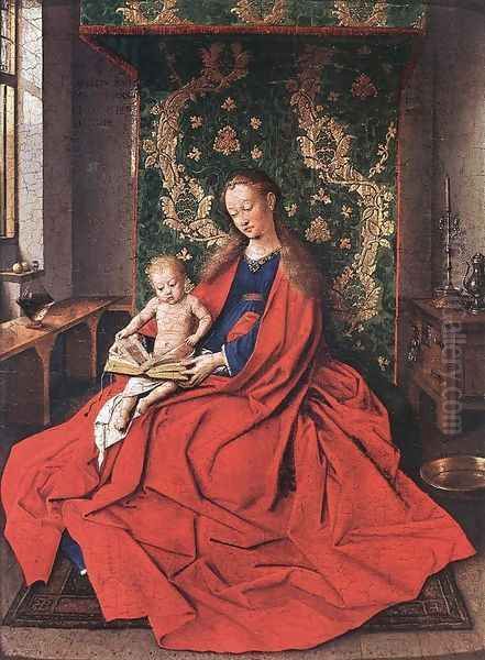 Madonna with the Child Reading 1433 Oil Painting by Jan Van Eyck