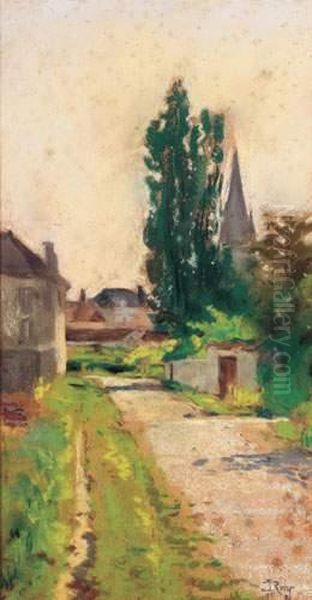 Chemin De Village En Bretagne Oil Painting by Louis Roy