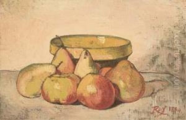 Nature Morte Aux Pommes Et Poires Oil Painting by Louis Roy