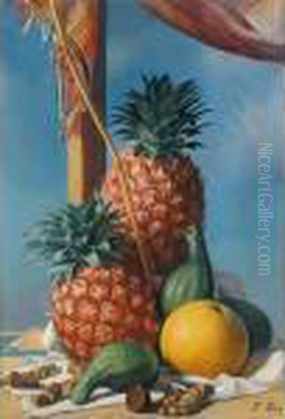 Les Ananas Oil Painting by Pierre Roy