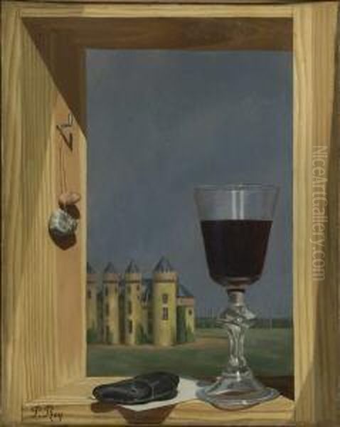 Stillleben Mit Glas Und Steinen. Oil Painting by Pierre Roy