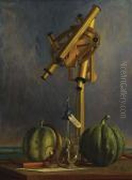 Un Sextant Et Gourdes Oil Painting by Pierre Roy