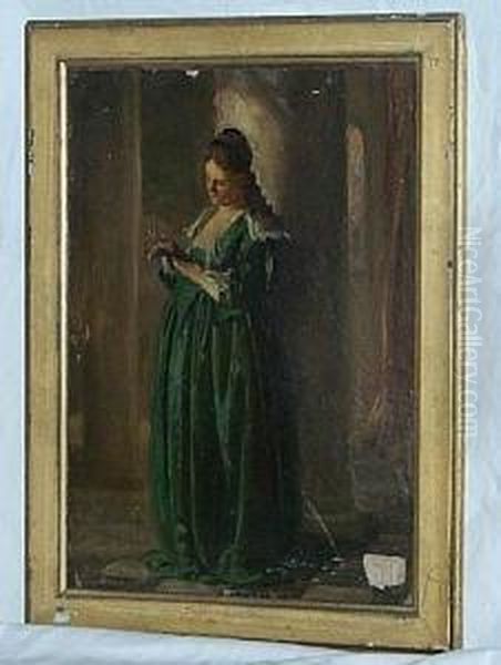 Femme Lisant Oil Painting by Lionel Noel Royer