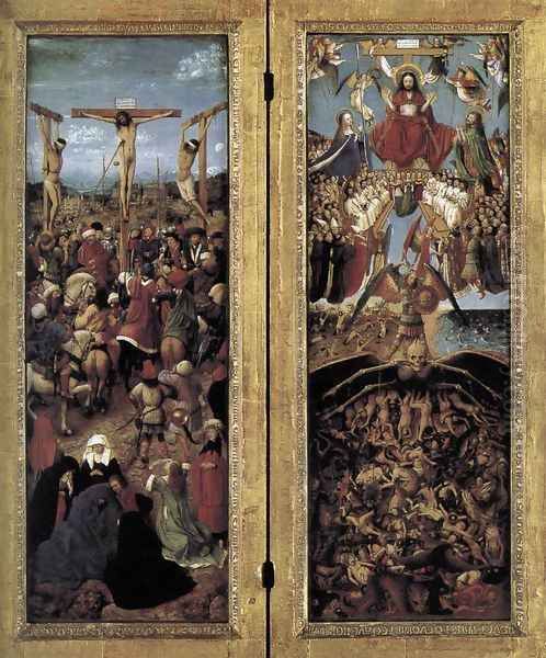 Diptych 1420-25 Oil Painting by Jan Van Eyck