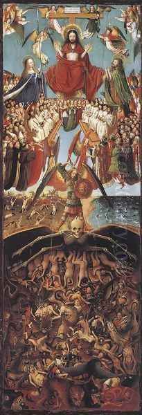 Last Judgment 1420-25 Oil Painting by Jan Van Eyck