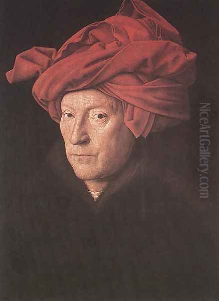 Man in a Turban 1433 Oil Painting by Jan Van Eyck