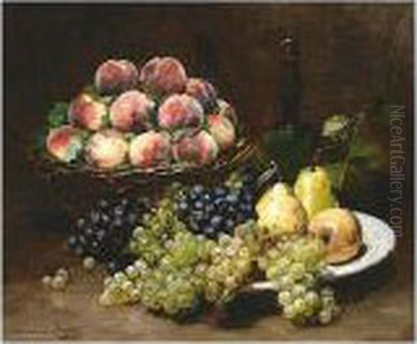 Still Life With Fruit Oil Painting by Dominique Rozier