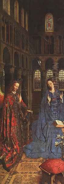 The Annunciation (detail) c. 1435 Oil Painting by Jan Van Eyck