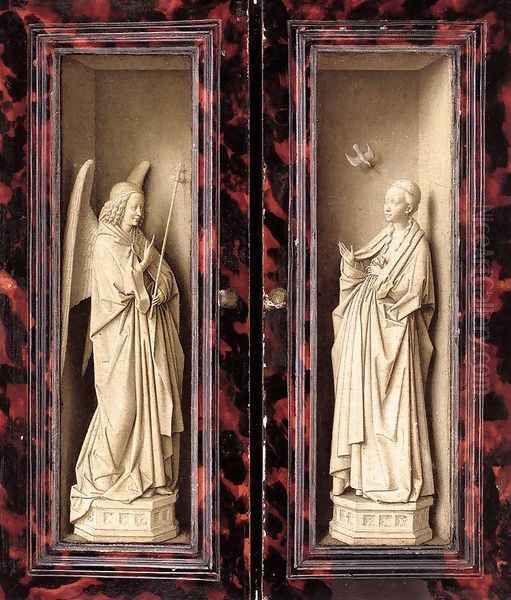 Small Triptych (outer panels) c. 1437 Oil Painting by Jan Van Eyck