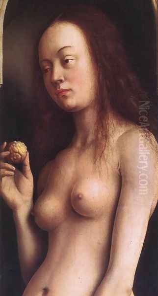 The Ghent Altarpiece- Eve (detail 2) 1425-29 Oil Painting by Jan Van Eyck