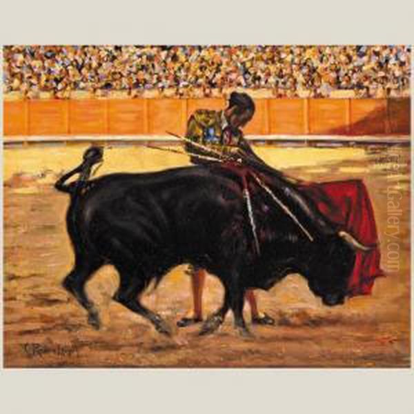 Pase Taurino Oil Painting by Carlos Ruano Llopis