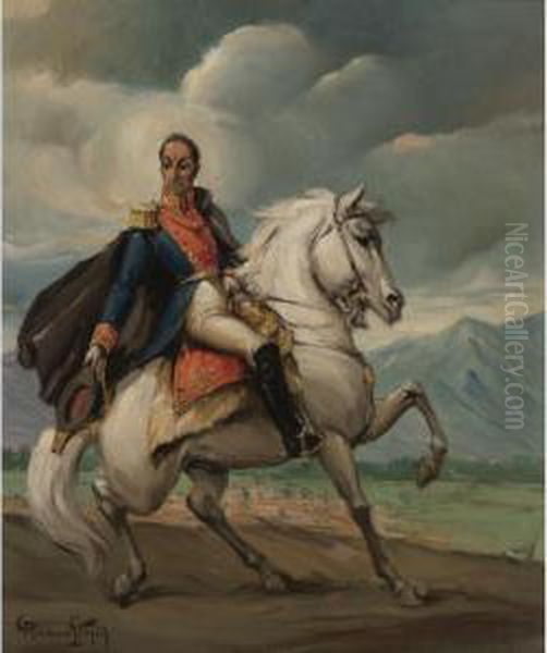 Simon Bolivar Oil Painting by Carlos Ruano Llopis