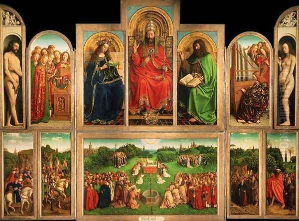 Adoration of the Lamb Oil Painting by Jan Van Eyck