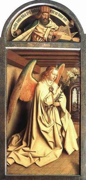 The Ghent Altarpiece- Prophet Micheas; Mary of the Annunciation 1432 Oil Painting by Jan Van Eyck