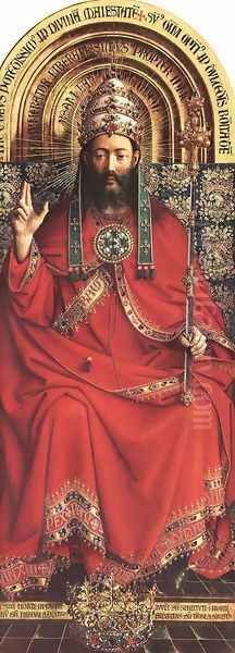 The Ghent Altarpiece- God Almighty 1426-27 Oil Painting by Jan Van Eyck