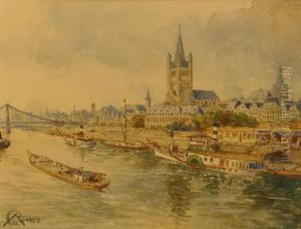 Cologne Oil Painting by Carl Rudell