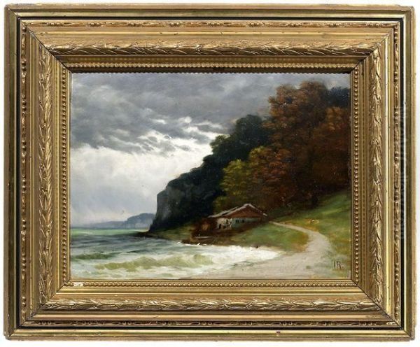 Gewitterstimmung Am Vierwaldstattersee Oil Painting by Hermann Traugott Rudisuhli