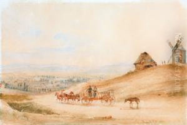 Motiv Aus Jaszlo In Westgalizien Oil Painting by Rudolf Ritter von Alt