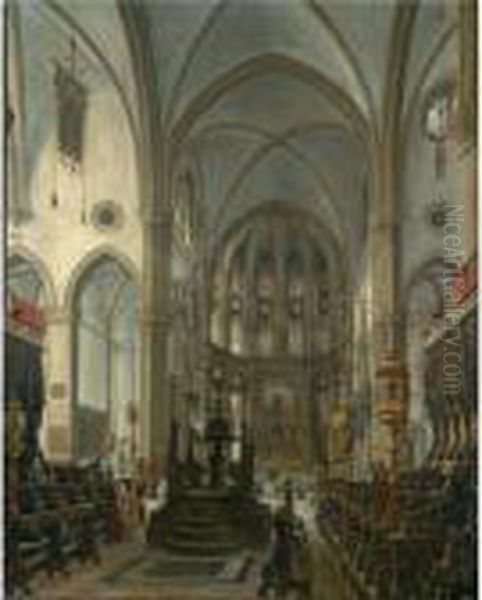 Santa Maria Gloriosa Dei Frari, Venice Oil Painting by Rudolf Ritter von Alt