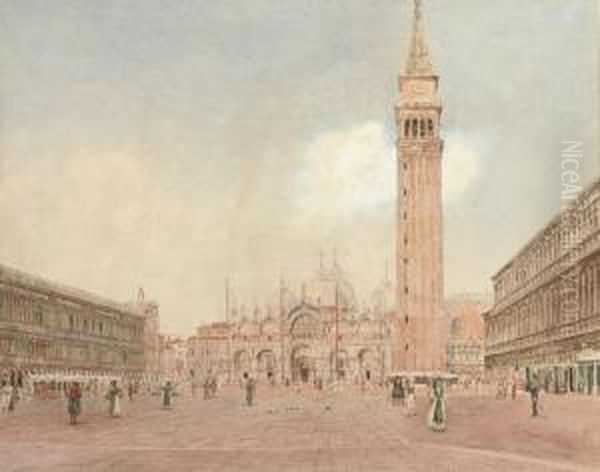 San Marco, Venice Oil Painting by Rudolf Ritter von Alt