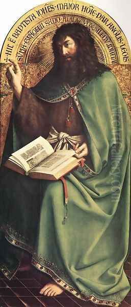 The Ghent Altarpiece- St John the Baptist 1425-29 Oil Painting by Jan Van Eyck