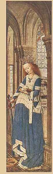 Right Panel Oil Painting by Jan Van Eyck