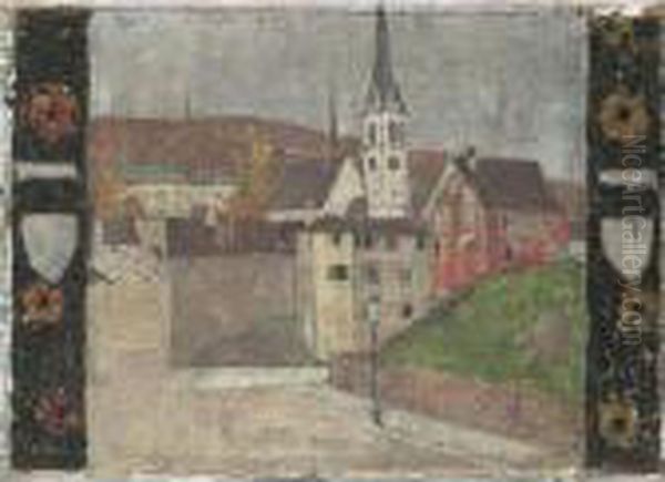 Predigerkirche Oil Painting by Ernst Georg Ruegg