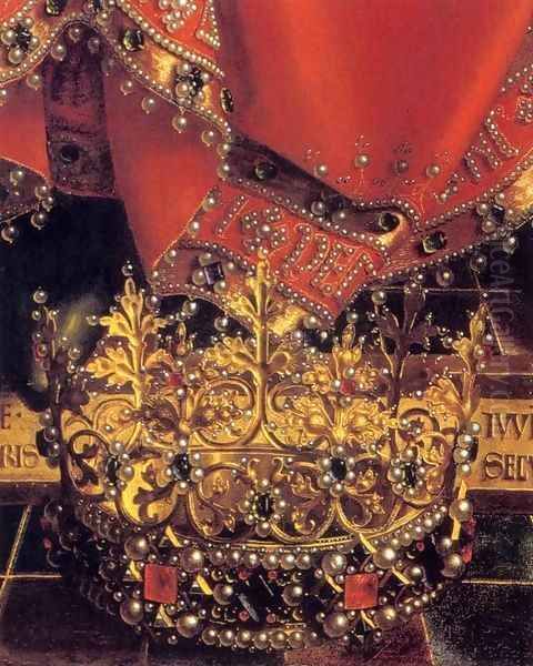 The Ghent Altarpiece God Almighty (detail) Oil Painting by Jan Van Eyck