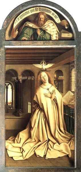 The Ghent Altarpiece Prophet Micheas; Mary of the Annunciation Oil Painting by Jan Van Eyck