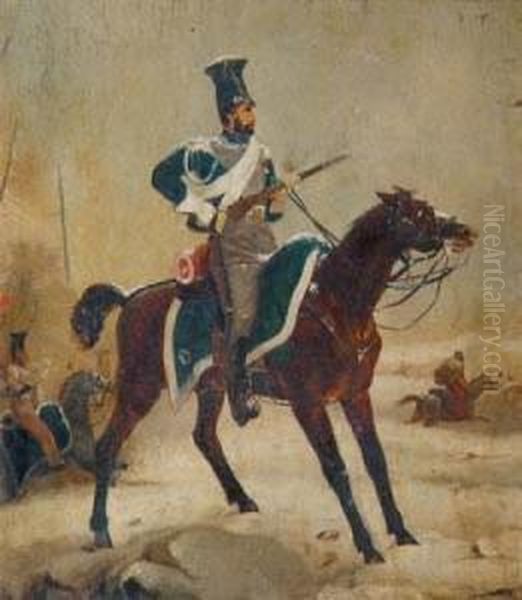 Soldado De Caballeria Oil Painting by Johann Moritz Rugendas