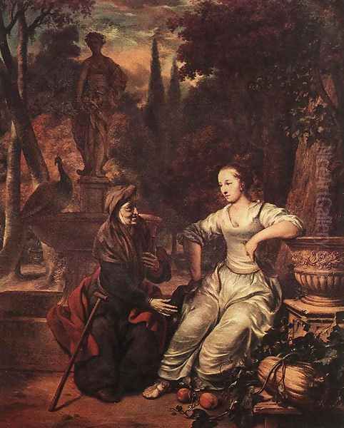 Vertumnus and Pomona 1669 Oil Painting by Gerbrand Van Den Eeckhout