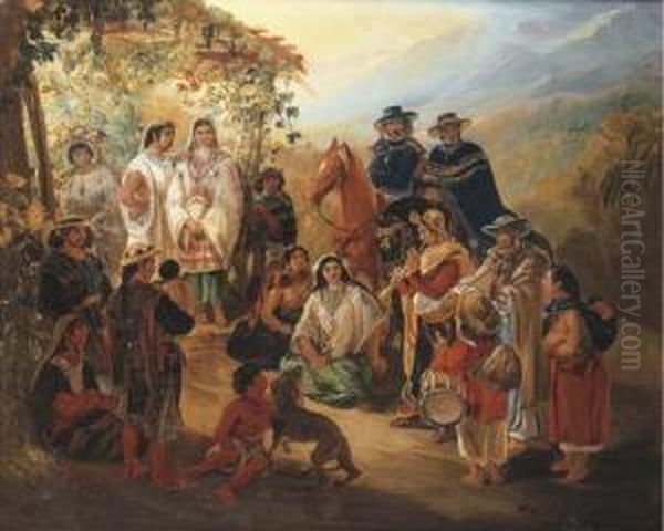 Matrimonio Indigena Oil Painting by Johann Moritz Rugendas