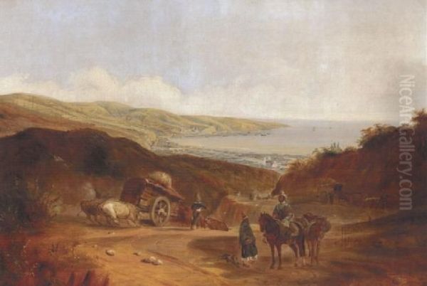 Bay Of Valparaiso Oil Painting by Johann Moritz Rugendas