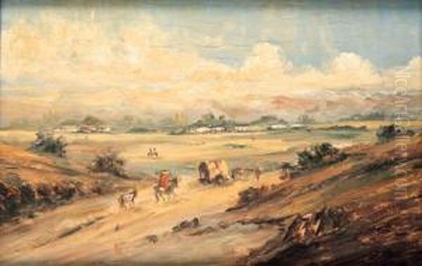 Paisaje Con Carreta Oil Painting by Johann Moritz Rugendas