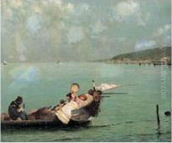 Serenade Dans La Baie De Naples Oil Painting by Pasquale Ruggiero