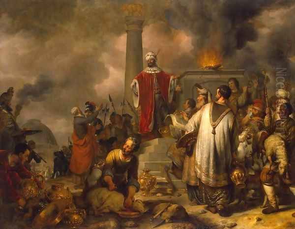 Jeroboam's Sacrifice at Bethel Oil Painting by Gerbrand Van Den Eeckhout