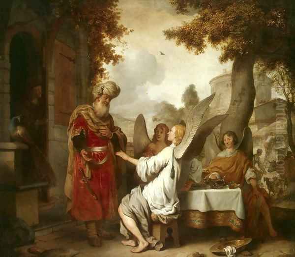 Abraham and the Three Angels Oil Painting by Gerbrand Van Den Eeckhout