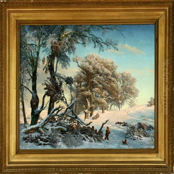 Scenery. Signed And Dated G. Rp. 1861 by Gotfred Rump