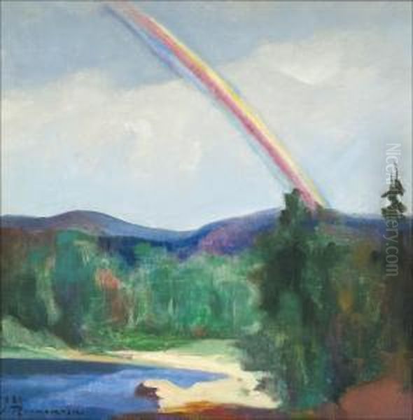 Sateenkaari Oil Painting by Jalmari Ruokokoski