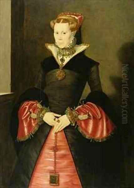 Unknown Lady from the court of King Edward VI Oil Painting by Hans Eworth