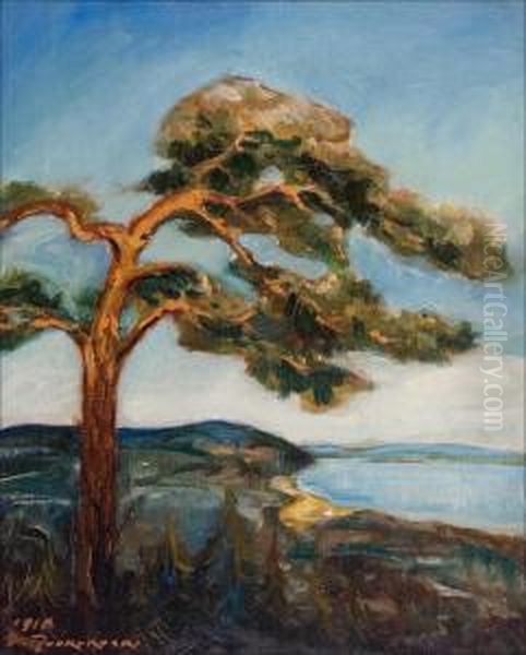 Mantykalliolla. Oil Painting by Jalmari Ruokokoski