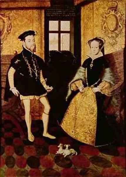 Philip II and Mary I Oil Painting by Hans Eworth