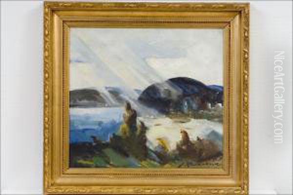 Maisema Kolilta - Landskap Fran Koli. Oil Painting by Jalmari Ruokokoski